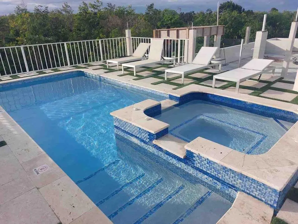 פאלמאות' Sky Haven Retreat- 2Br Rooftop Pool, Stunning Views & Free Airport Pickup